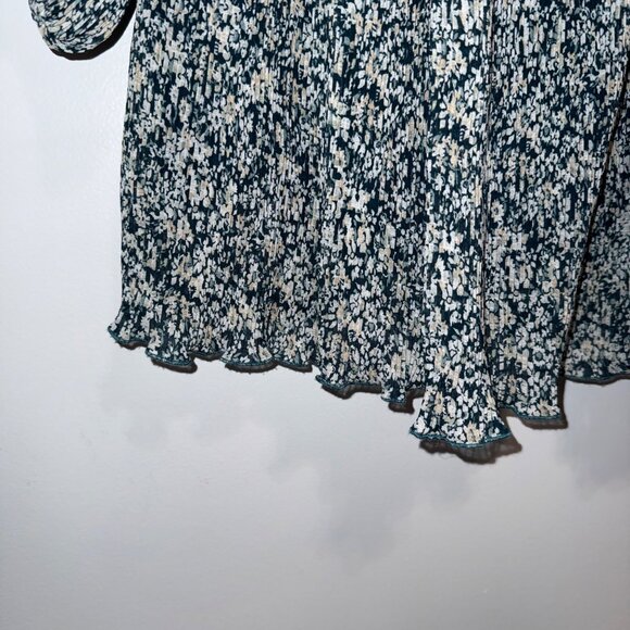 Abercrombie & Fitch XS Womens Floral Long Sleeve Dress, V-Neck Open Back - Picture 8 of 8
